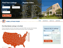 Tablet Screenshot of homelistingsfinder.com